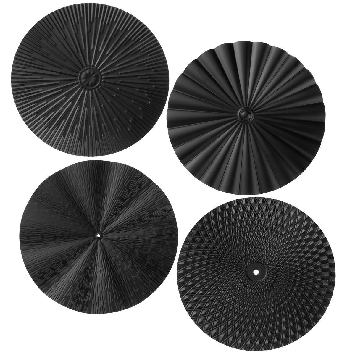 Hicarer 4 Pcs 12 Inch Black Metal Wall Art Decor Modern Sunburst Decor