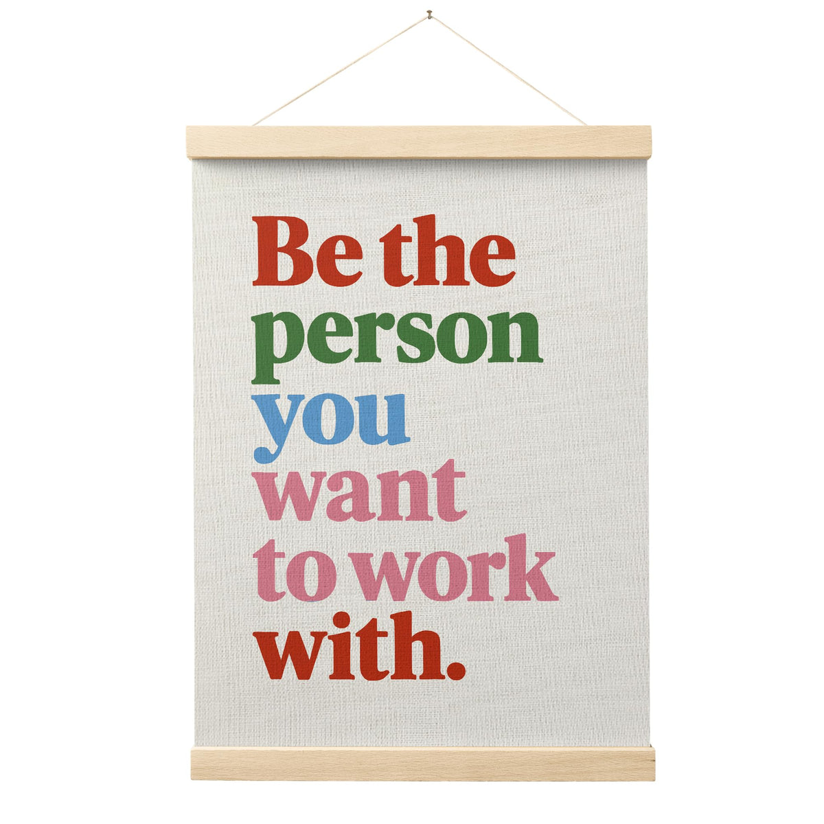 FGFK Inspirational Office Wall Art Poster Hanger Frame, Be the Person You Want to Work with Motivational Canvas Prints Framed Wall Decor for Home Office Workplace, 12x16 Inch