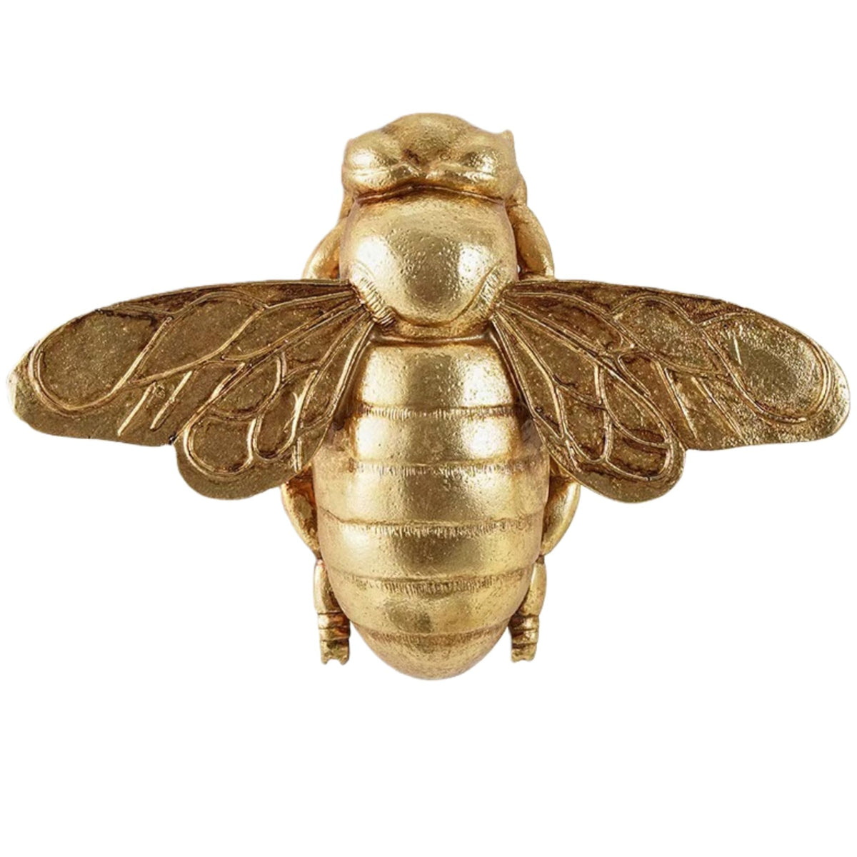 LuckySunDecorQZ Gold Bee Wall Decor Insect Wall Sculptures 3D Hanging Honey Decorative Bug Beetle Lizard Gecko Figurine Artwork Decor for Living Room (Gold Bee)