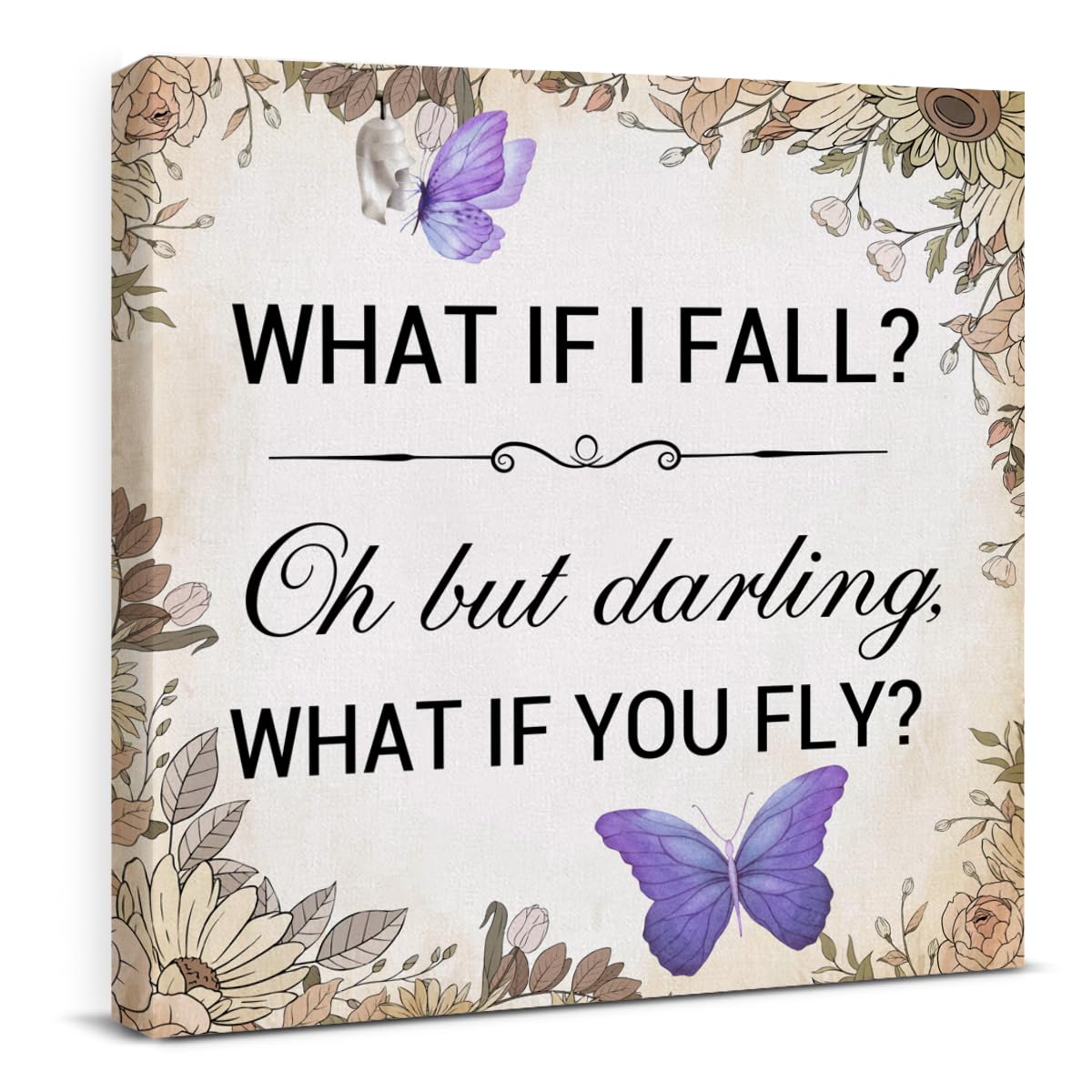 Inspirational Wall Art Decor Print Pictures (8 X 8 Inches, Framed)