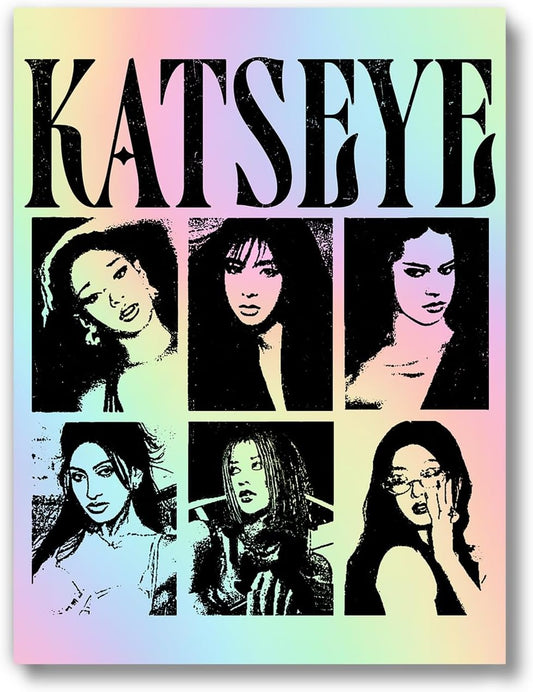 Katseye Poster (UNFRAMED 12 x 16) Kpop Group Music Singers Wall Art Teen Girl Room Wall Art Prints Bedroom Dorm