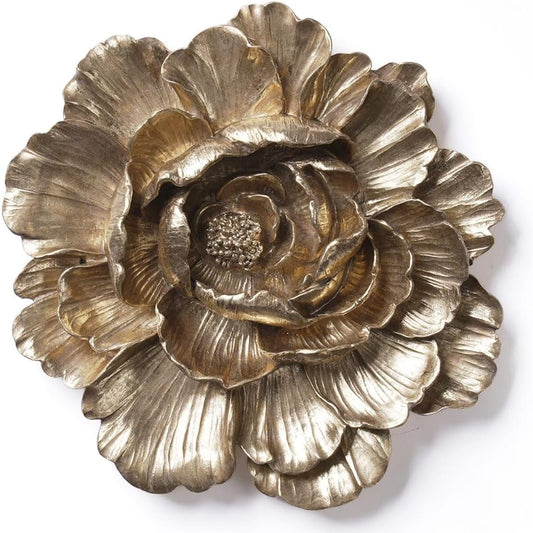 HAUCOZE Floral Wall Decor Art Wall Sculpture Modern Home Gift 11.5 Inch