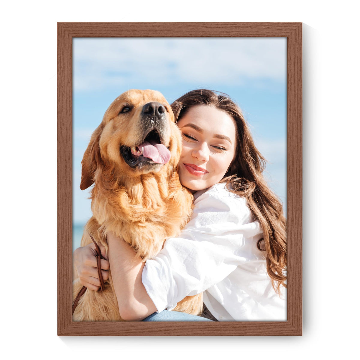 Framed Custom Canvas Prints with Your Photos Personalized Photo to Canvas Print Gifts for Couples Friends Family Baby Pets (Black, 8" L x 10" W)
