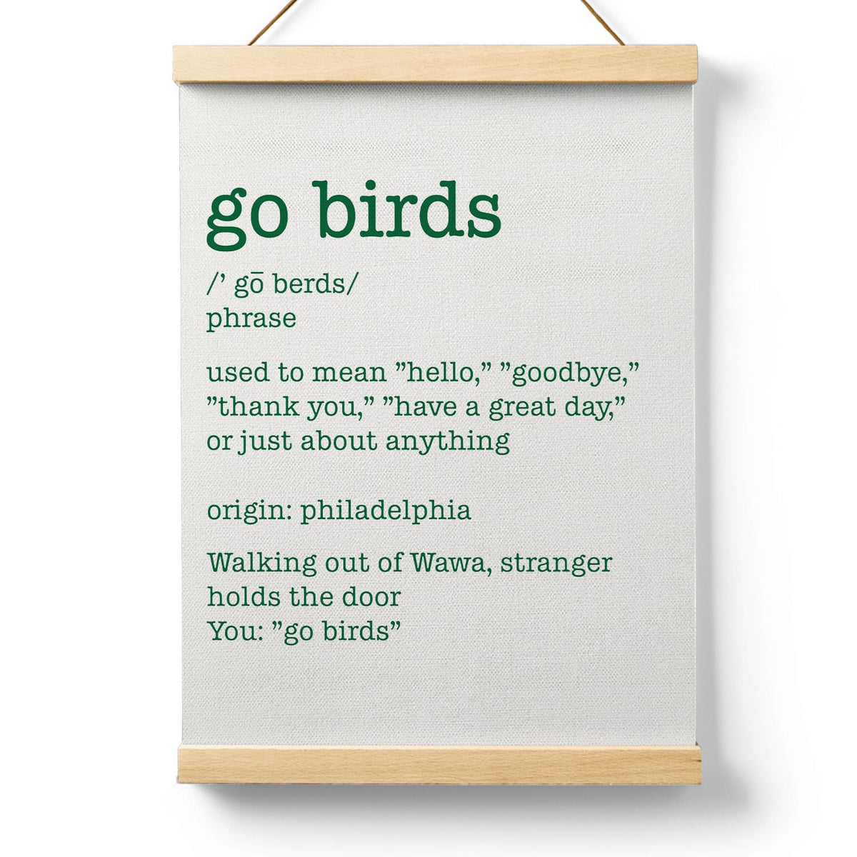 Ryeolo Football Go Birds Definition Wooden Poster Hanger Frame 12.5x17 Inch,Go Birds Poster Hanger Frame,Motivational Wooden Hanging Wall Art Decor For Home Room