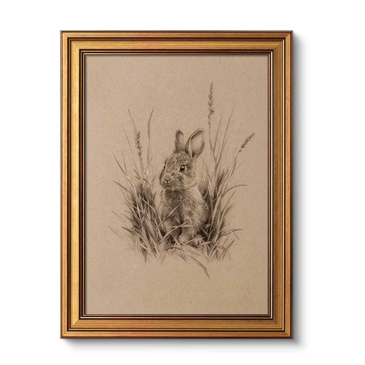 VIYYIEA Vintage Gold Framed Wall Art – Hummingbird Sketch, 8x10 IN