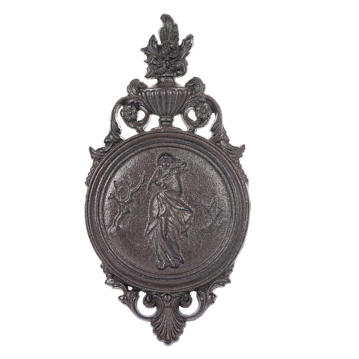 Sungmor Copper Cast Iron Wall Plaque -Classical Lady Relief in French Style