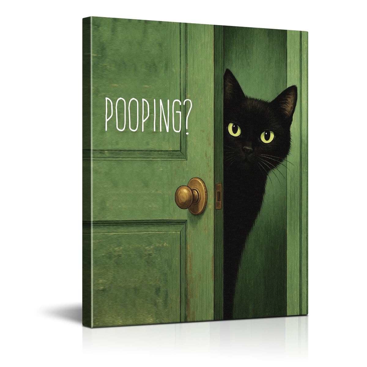 Funny Ghost Cat Halloween Bathroom Wall Art Ghost Are Canvas Print Framed
