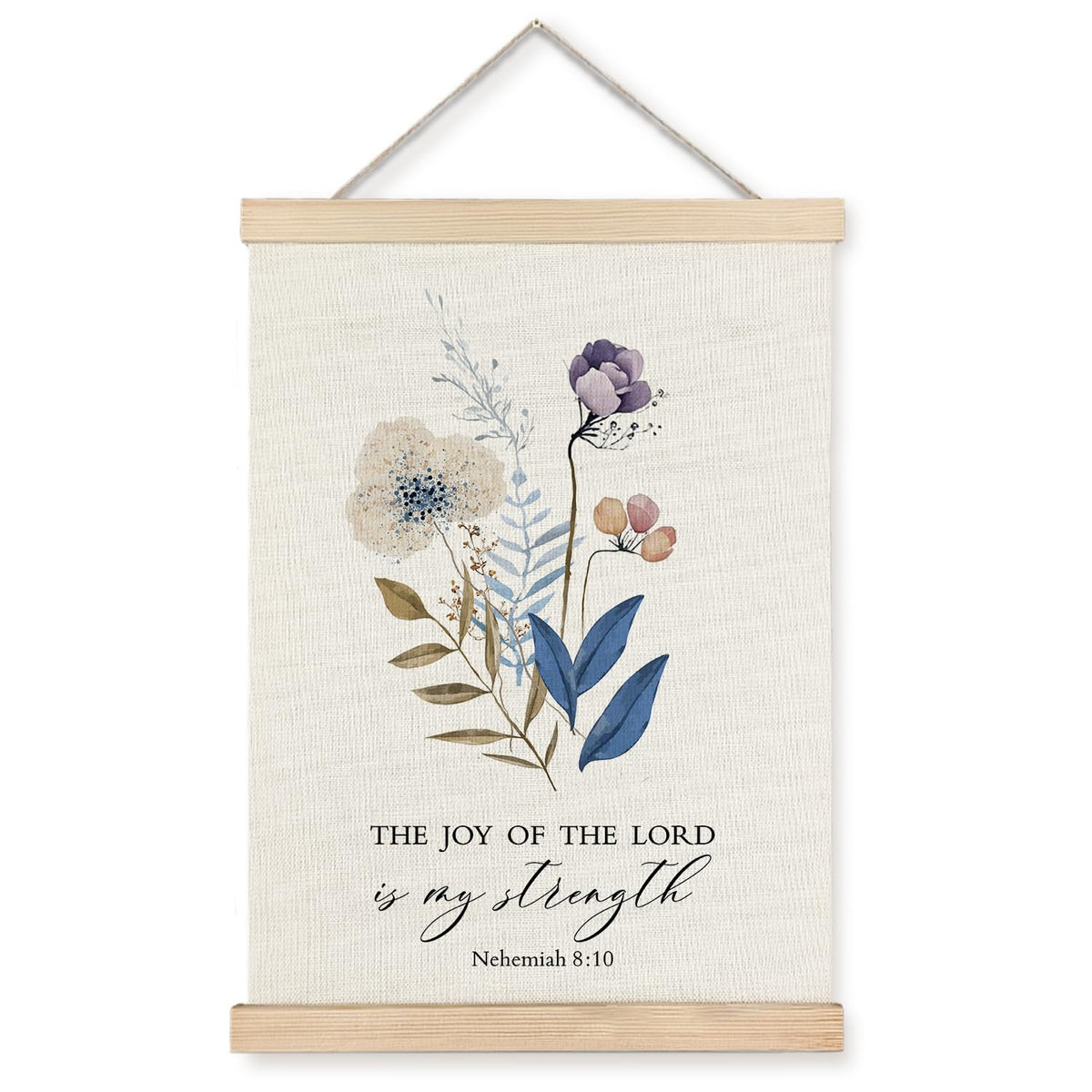 Supwhd Christian Wall Art Decor for Bedroom Living Room Office, His Mercies are New Every Morning Scripture Wall Art Framed 12x16, Christian Gifts for Women
