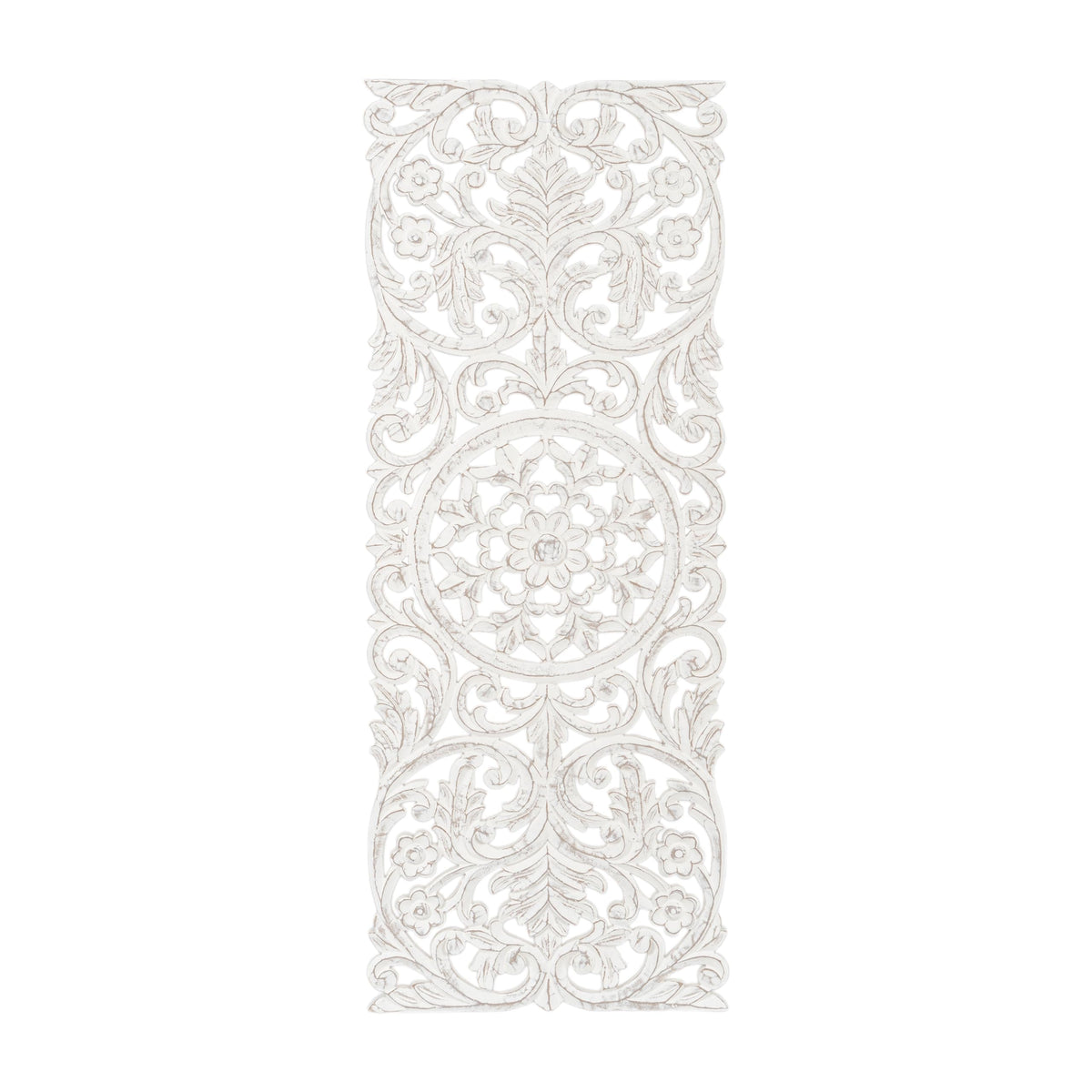JFY Designs Iris Hand Carved Wood Medallion Wall Panels Bedroom Décor