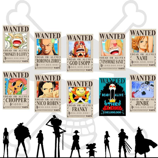 TYZZHOA 25PCS Anime [OP] Wanted Posters 30x21cm, New Bounty Edition