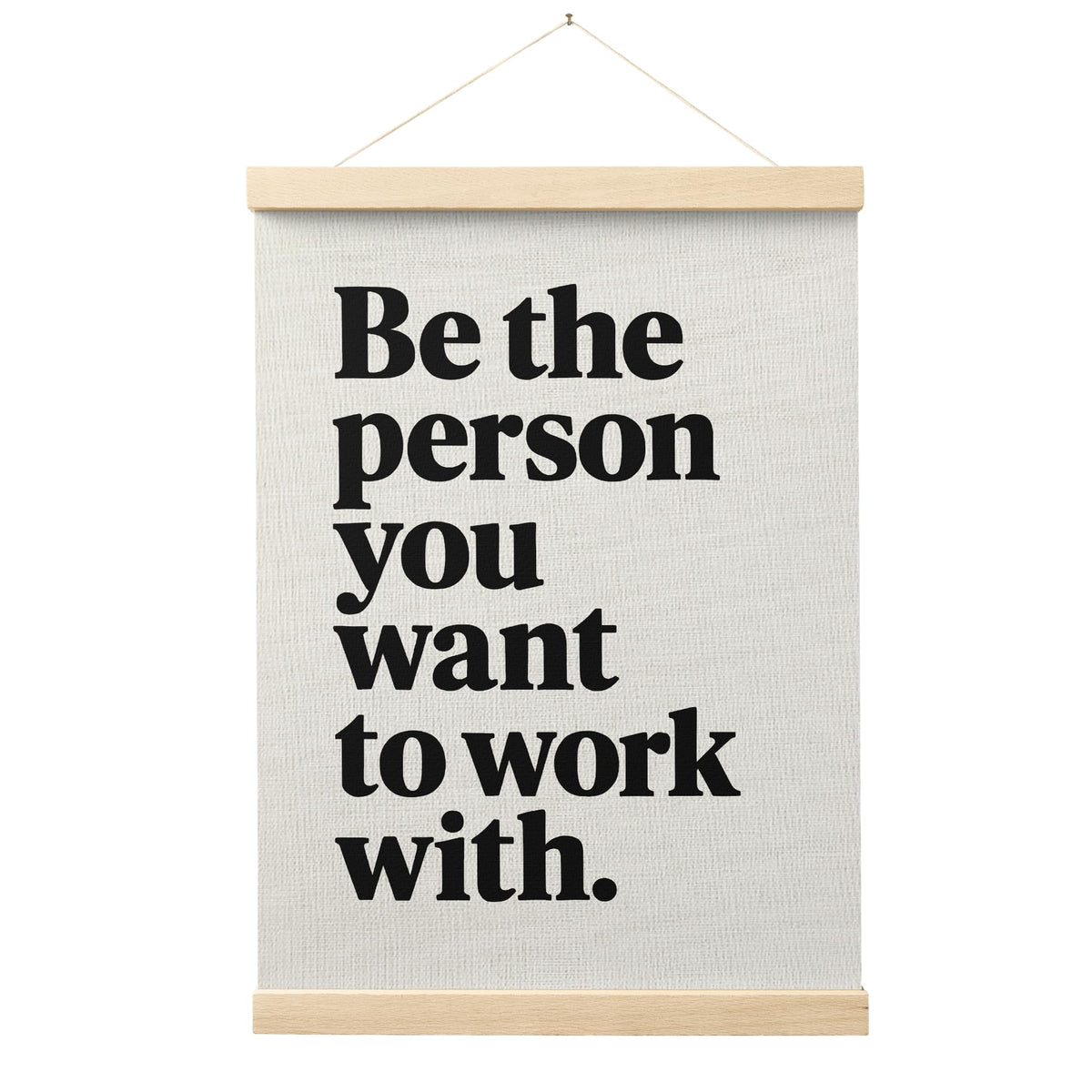 FGFK Inspirational Office Wall Art Poster Hanger Frame, Be the Person You Want to Work with Motivational Canvas Prints Framed Wall Decor for Home Office Workplace, 12x16 Inch