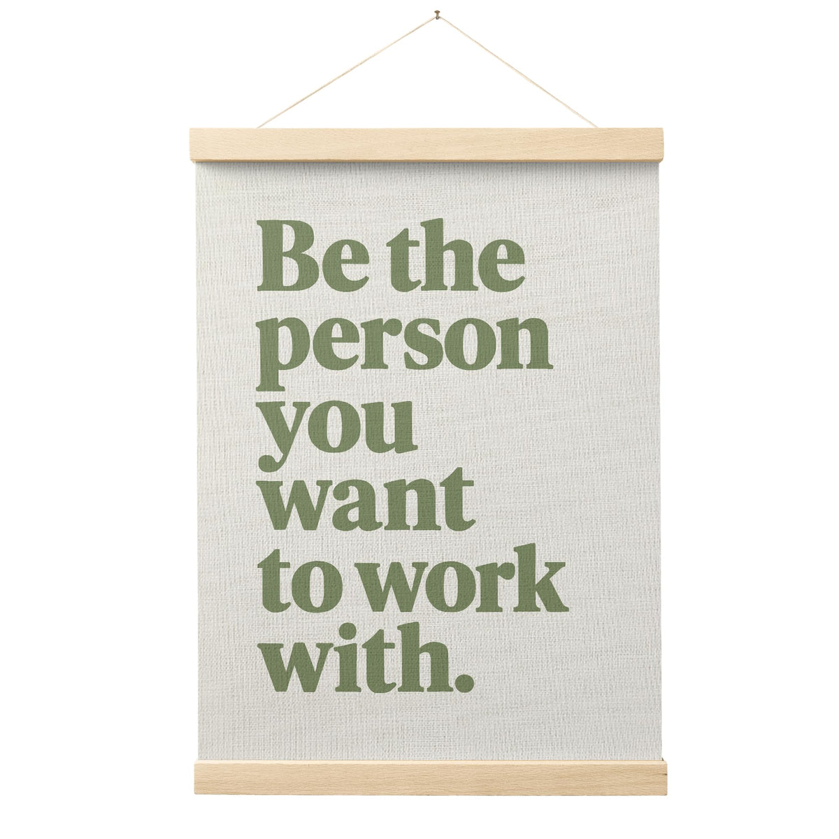 FGFK Inspirational Office Wall Art Poster Hanger Frame, Be the Person You Want to Work with Motivational Canvas Prints Framed Wall Decor for Home Office Workplace, 12x16 Inch