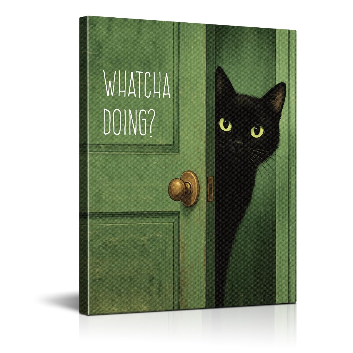 Funny Ghost Cat Halloween Bathroom Wall Art Ghost Are Canvas Print Framed