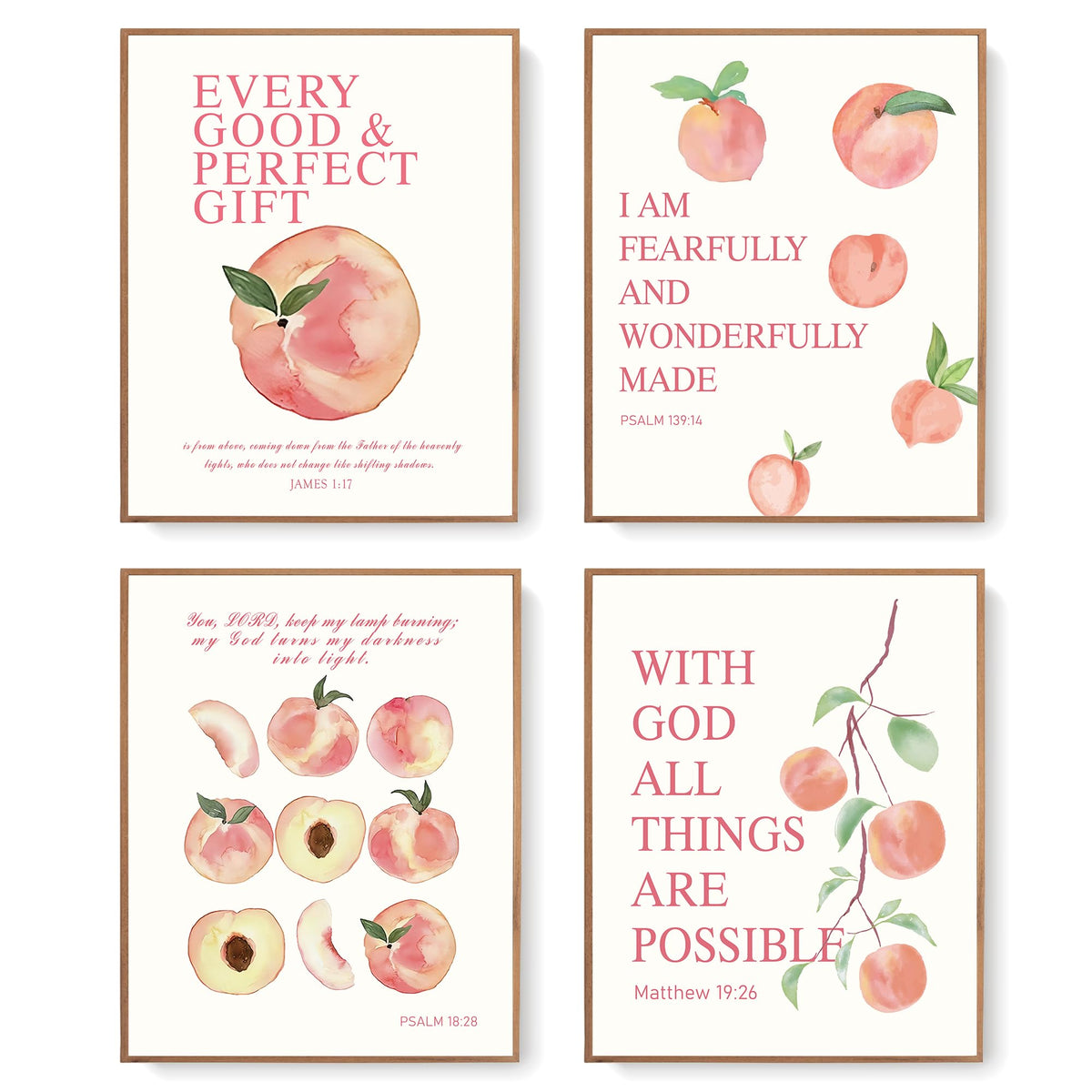 LARTSFRO Coquette Pink Bow Christian Wall Art Decor Posters, Pink Bow Christian Bathroom Room Bedroom Dorm Wall Art Decor Aesthetic for College Teen Girls Gifts,Inspirational Bible Verses Bow Wall Decor, 10x8 Inch Set of 4 Bow Pictures(UNFRAMED)