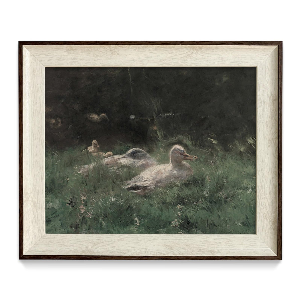 razliubit Green Cute Framed Wall Art Prints, Replaceable Wall Decors for Room Aesthtic, Small Framed Artwork Oil Painting for Bedroom Bathroom Kitchen Office Decor(10"x12")