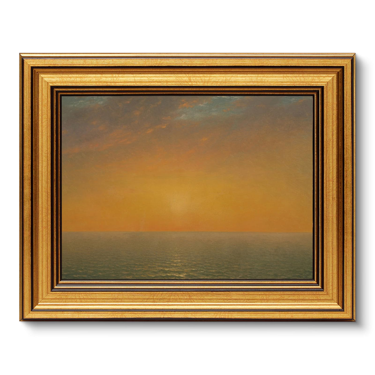 VIYYIEA Vintage Gold Framed Wall Art – Hummingbird Sketch, 8x10 IN