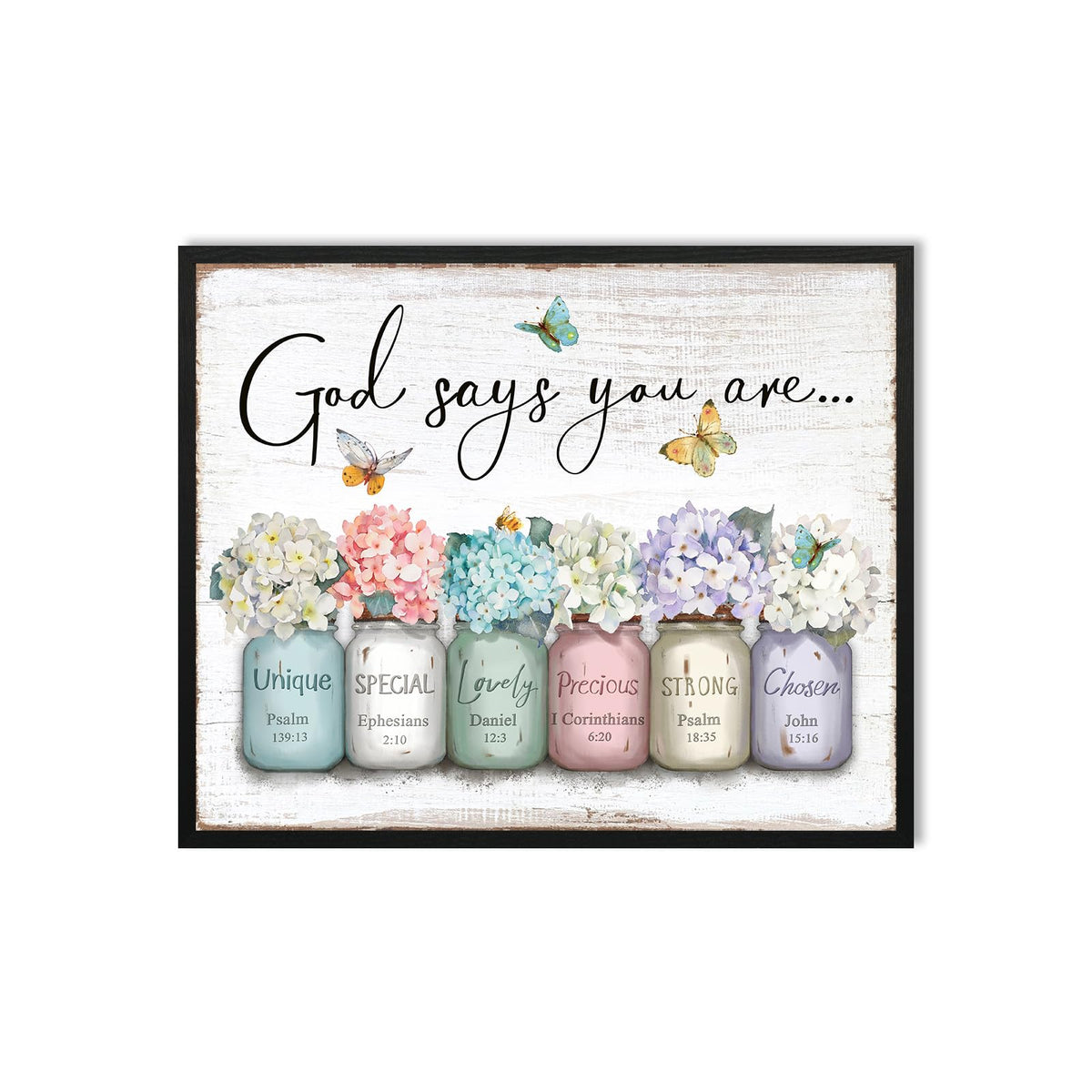 Inspirational Bible Verse Wall Art: God Says You Are Wall 12" x 15"