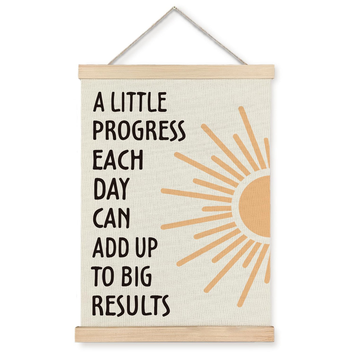 Supwhd Positive Affirmations Wall Decor, Inspirational Add Up to Big Results Office Wall Art, Motivational Quotes Wall Art for Office Classroom Home, 12x16