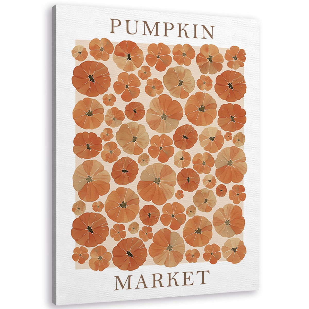 TLESKE Fall Pumpkin Rustic Farmhouse Wall Art Decor 11x14 (White-01)