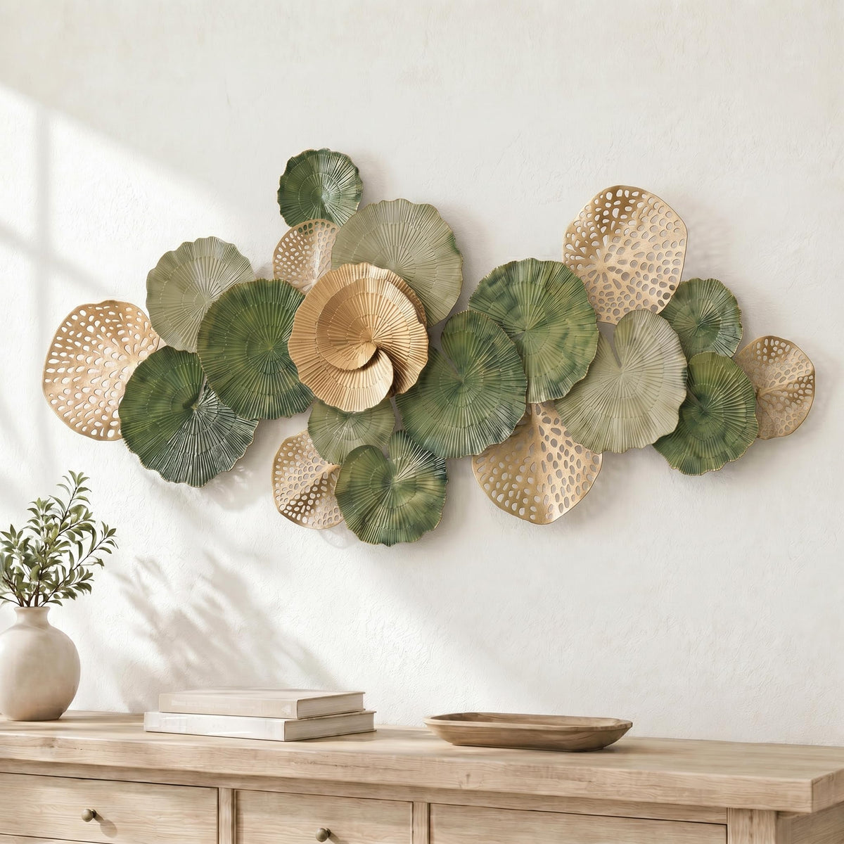Axioglo 40" Large Wall Decor,3D Abstract Metal Wall Art for Living Room