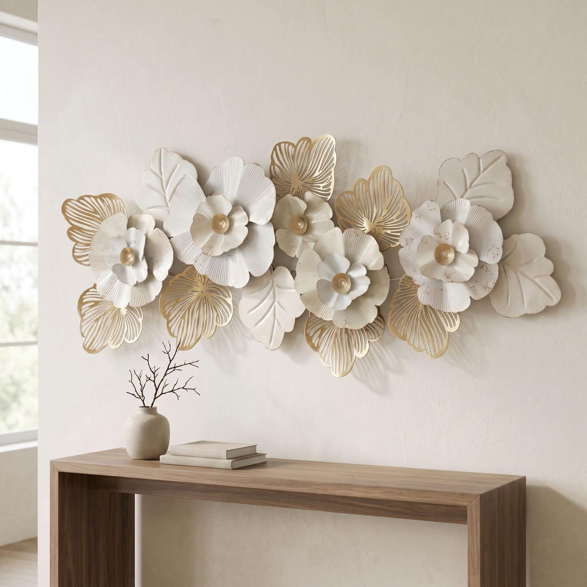 Axioglo 59" Large Wall Decor,3D Abstract Metal Wall Art for Living Room