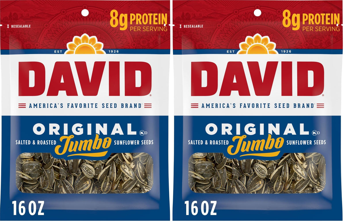 DAVID Jumbo Sunflower Seeds, Original Flavor, 16 oz.