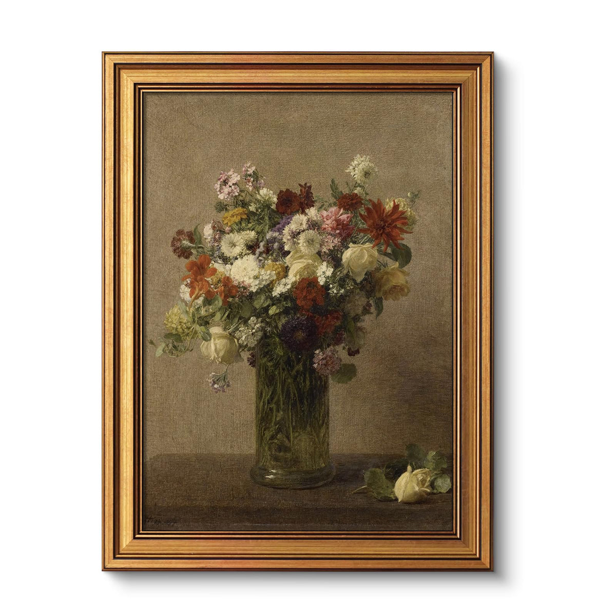 VIYYIEA Vintage Gold Framed Wall Art – Hummingbird Sketch, 8x10 IN