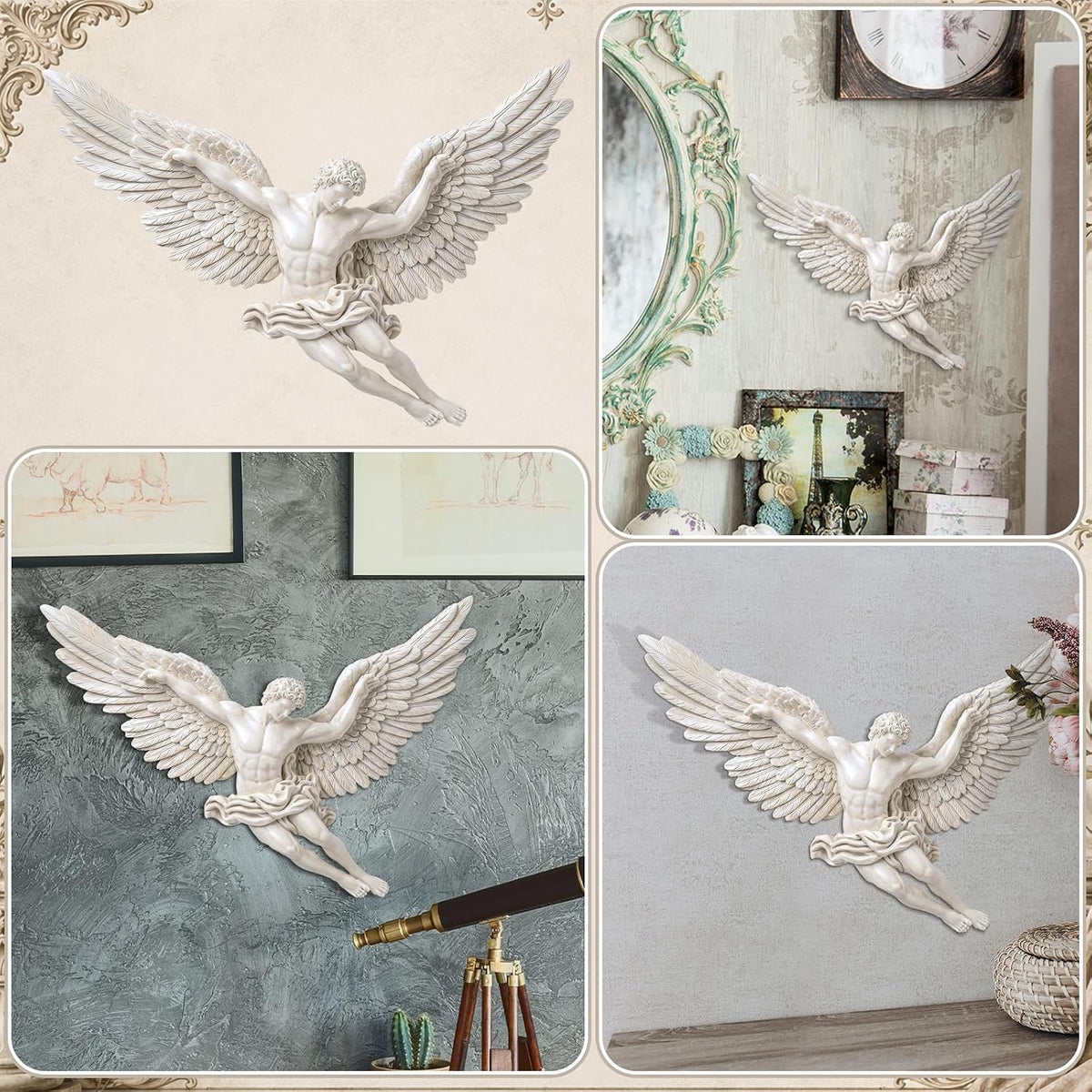 Greek Icarus Resin Wall Sculpture 11.6 x 8.5 x 2 Inch