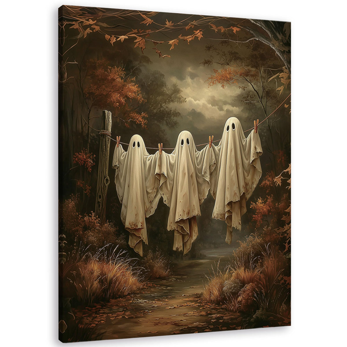 TLESKE Fall Pumpkin Rustic Farmhouse Wall Art Decor 11x14 (White-01)