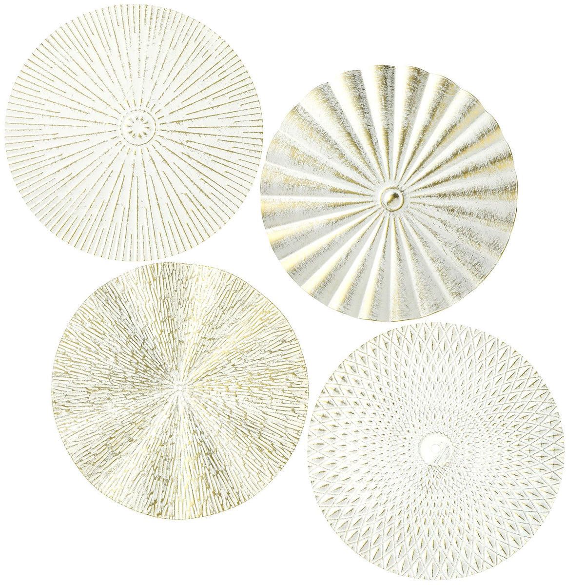 Hicarer 4 Pcs 12 Inch Black Metal Wall Art Decor Modern Sunburst Decor