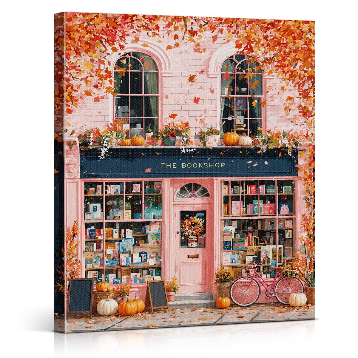 Funny Ghost Cat Halloween Bathroom Wall Art Ghost Are Canvas Print Framed