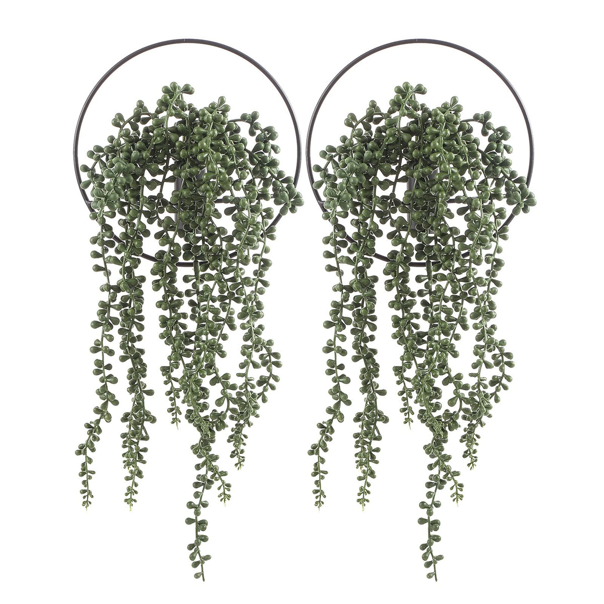 Pretty Jolly Boho Wall Decor, Wall-Mounted Metal Art, Hanging Artificial Pampas Display, Living Room, Bedroom, Bathroom, Diningroom, Fake Faux Plant 2 Pack Black Brown