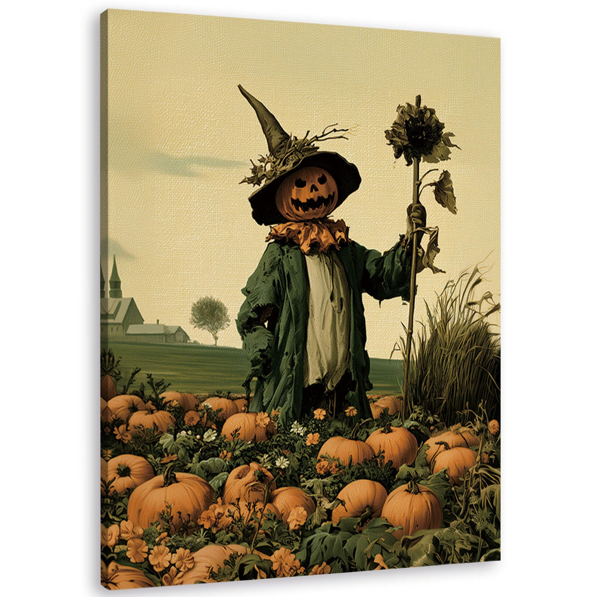 TLESKE Fall Pumpkin Rustic Farmhouse Wall Art Decor 11x14 (White-01)