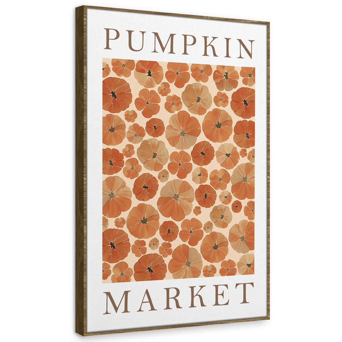 TLESKE Fall Pumpkin Rustic Farmhouse Wall Art Decor 11x14 (White-01)