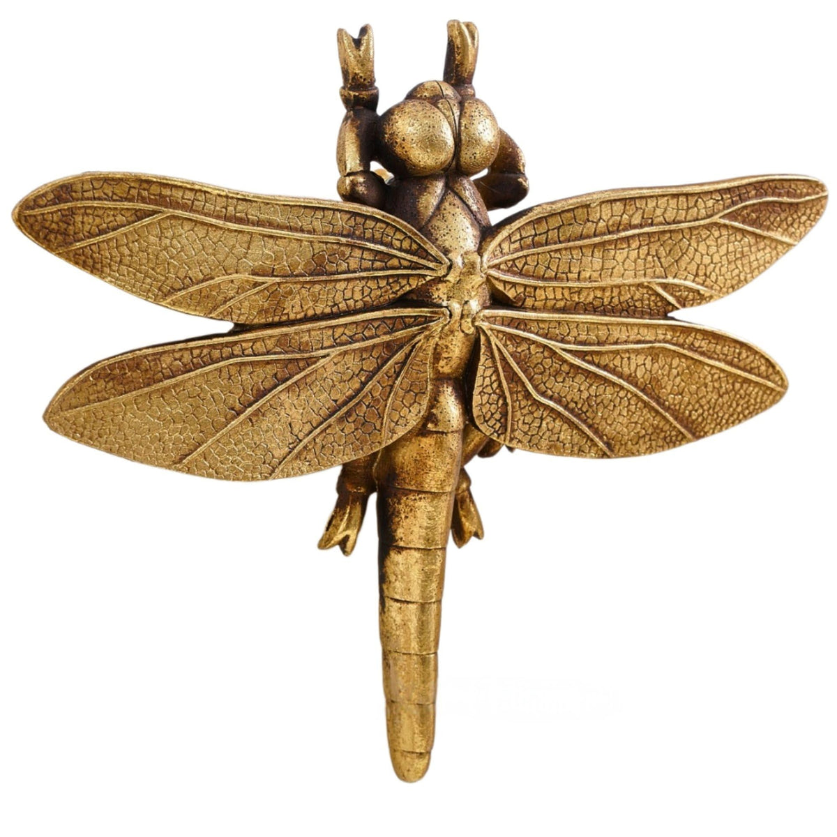 LuckySunDecorQZ Gold Bee Wall Decor Insect Wall Sculptures 3D Hanging Honey Decorative Bug Beetle Lizard Gecko Figurine Artwork Decor for Living Room (Gold Bee)