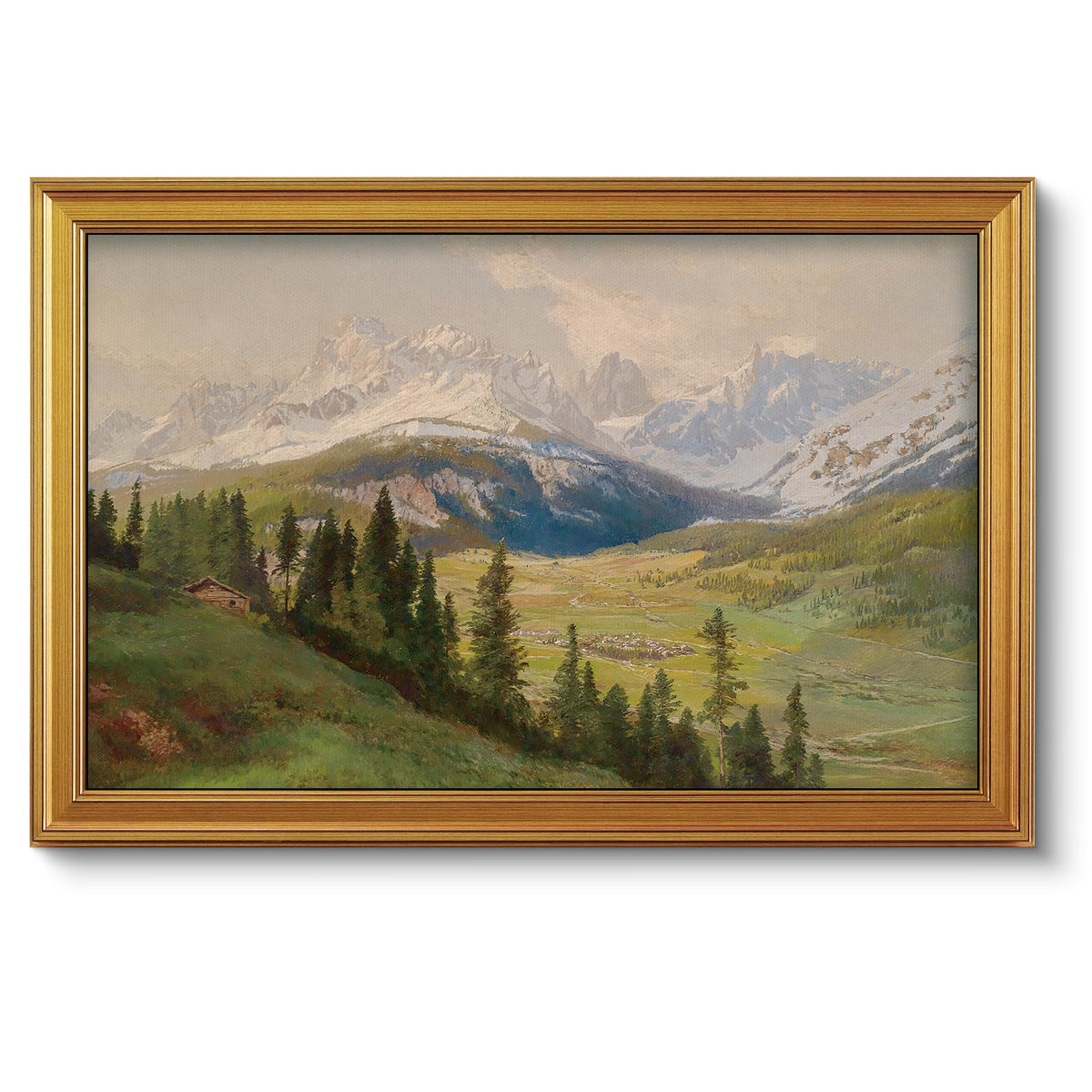 VIYYIEA Vintage Gold Framed Wall Art – Hummingbird Sketch, 8x10 IN