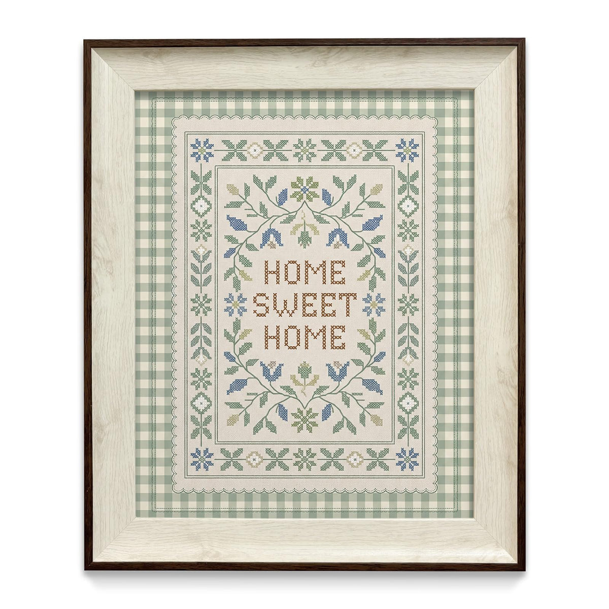 razliubit Green Cute Framed Wall Art Prints, Replaceable Wall Decors for Room Aesthtic, Small Framed Artwork Oil Painting for Bedroom Bathroom Kitchen Office Decor(10"x12")