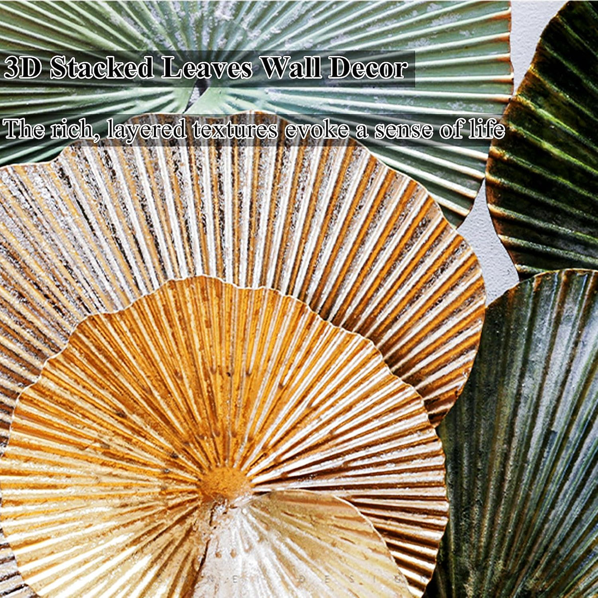 AHSDBG Extra-large Wall Decor, Coastal Metal Lotus Flower Wall Art Décor
