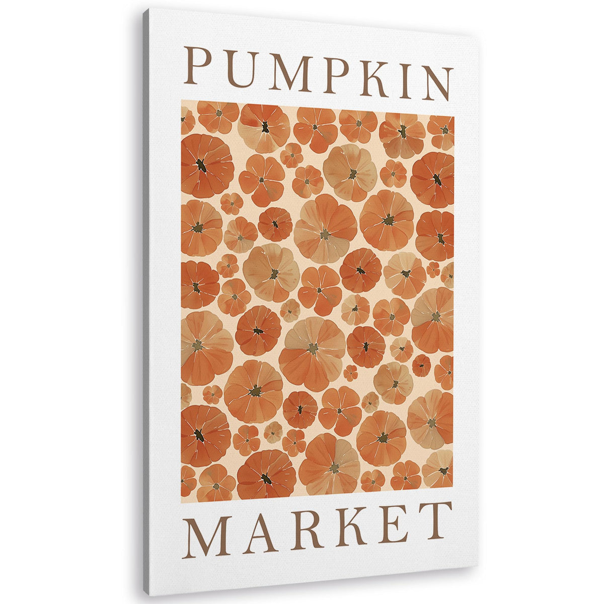TLESKE Fall Pumpkin Rustic Farmhouse Wall Art Decor 11x14 (White-01)