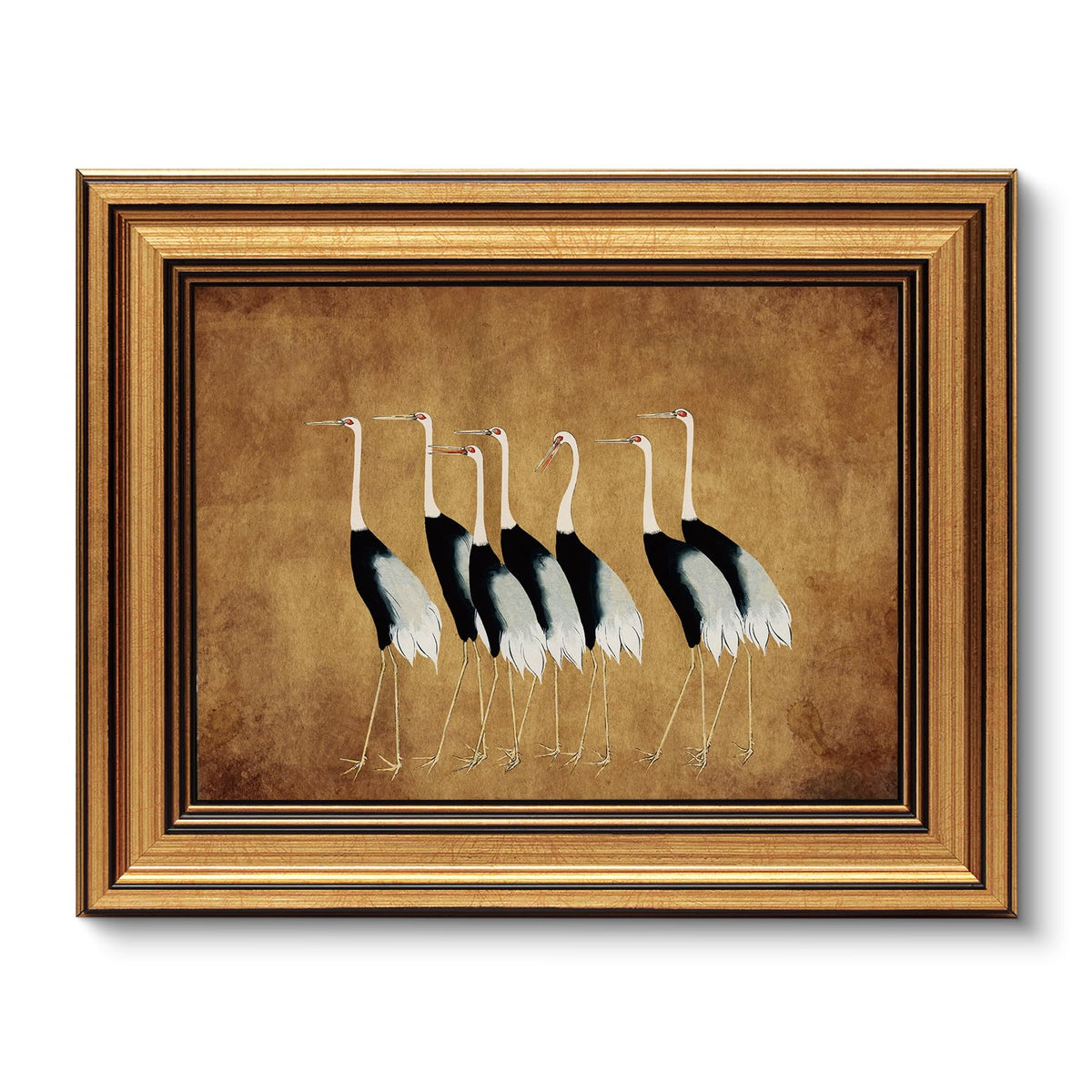 VIYYIEA Vintage Gold Framed Wall Art – Hummingbird Sketch, 8x10 IN
