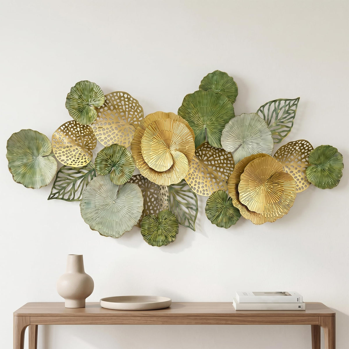 Axioglo 40" Large Wall Decor,3D Abstract Metal Wall Art for Living Room