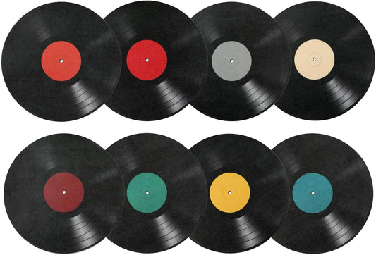 PEUTIER 8pcs Blank Vinyl Record Wall Decor, Album Cover Posters Sticker