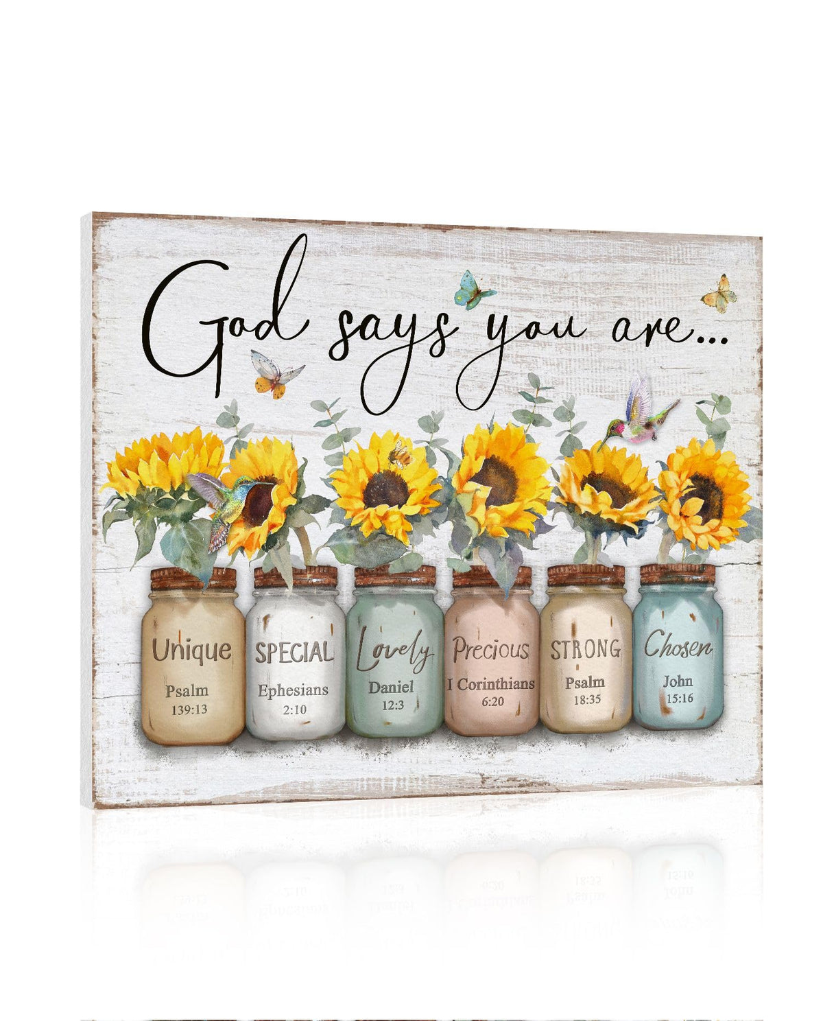 Inspirational Bible Verse Wall Art: God Says You Are Wall 12" x 15"