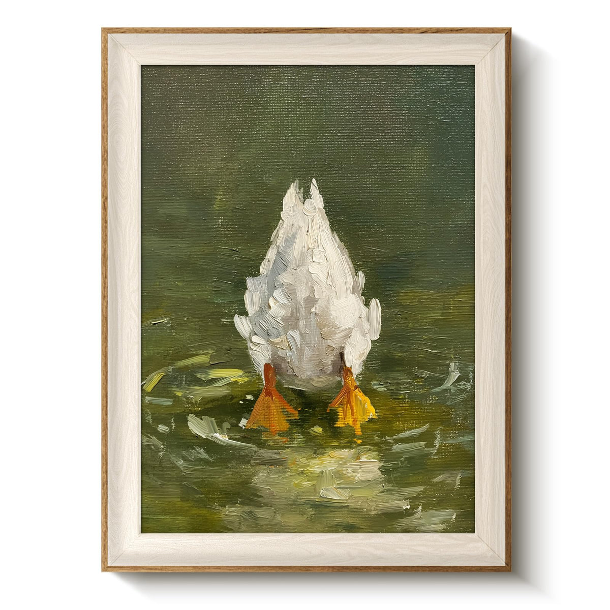 VIYYIEA Framed Wall Art for Living Room, Swan Wall Decor, 12×10 Inch