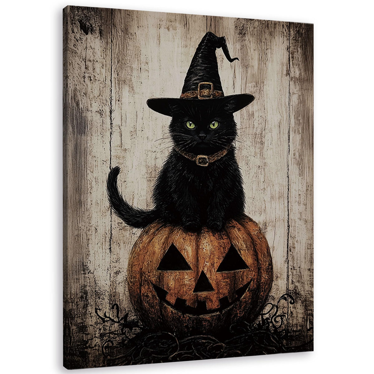 TLESKE Fall Pumpkin Rustic Farmhouse Wall Art Decor 11x14 (White-01)