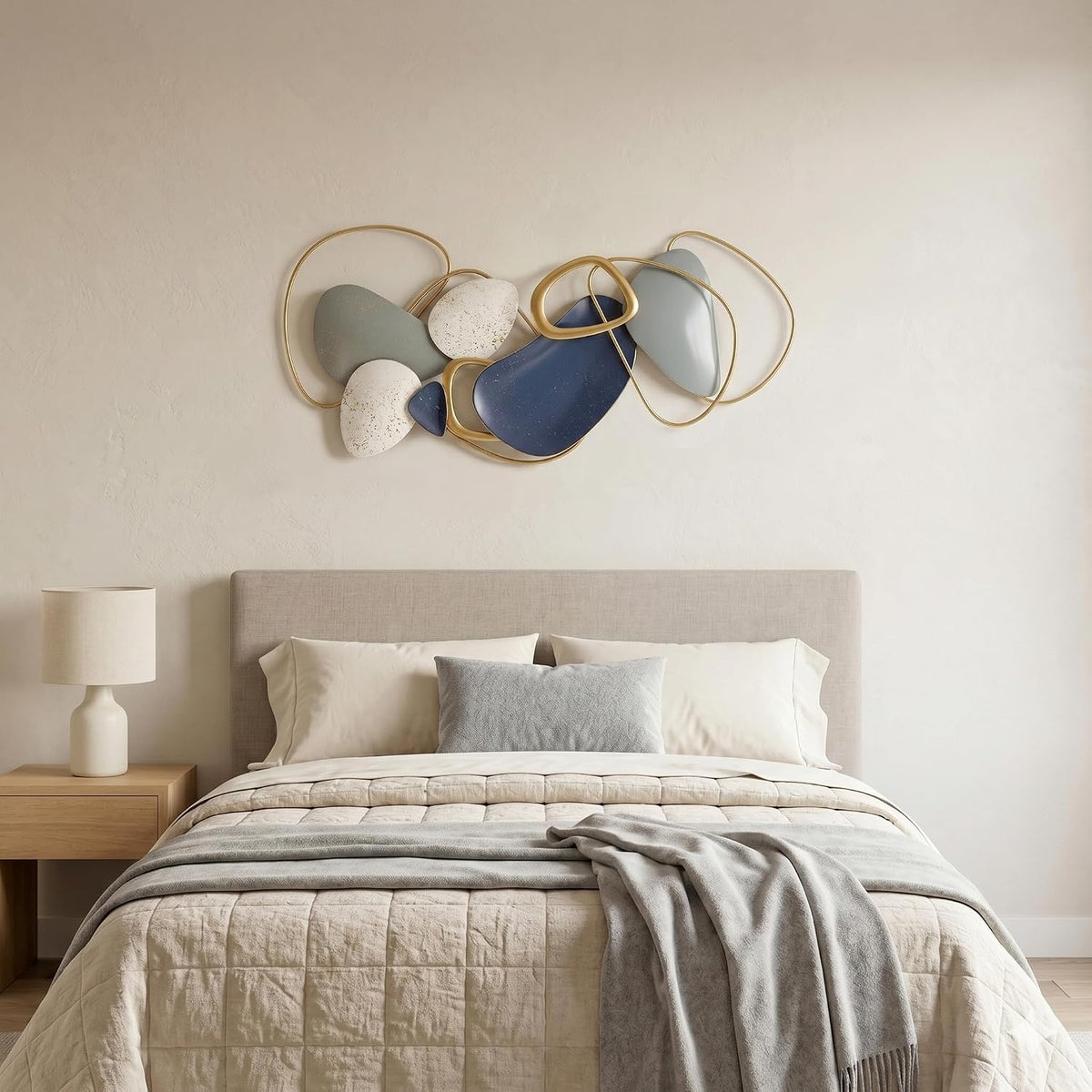 Axioglo 40" Large Wall Decor,3D Abstract Metal Wall Art for Living Room