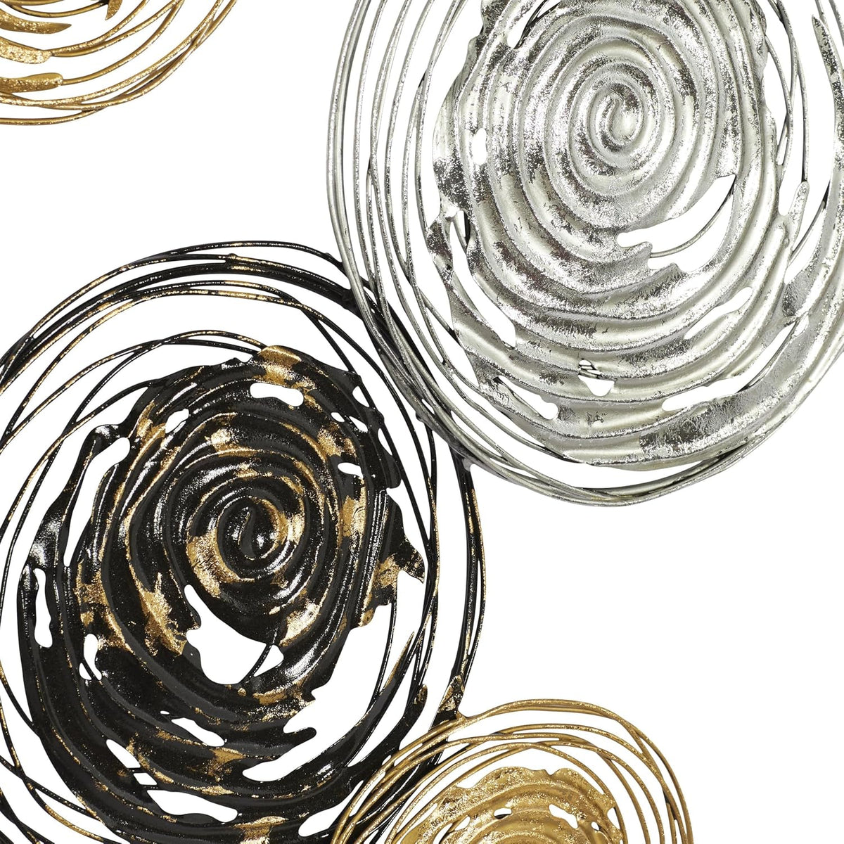 Deco 79 Metal Plate Home Wall Decor Wall Sculpture with Textured Pattern, Wall Art 42" x 1" x 27", Gold