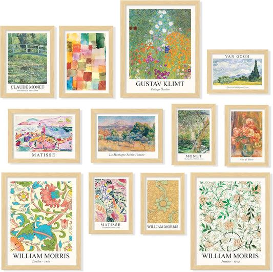 97 Decor Vintage Eclectic Wall Art, 12 Maximalist Gallery Prints, Unframed