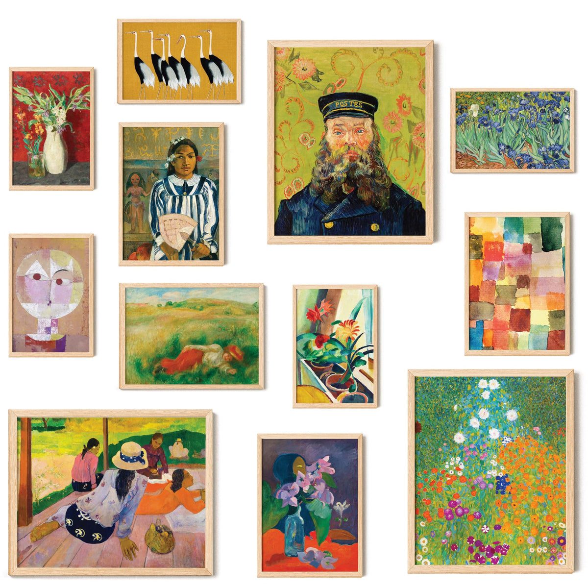 Eclectic Wall Art Prints Unframed, Mid Century Retro Decor for Home Bedroom
